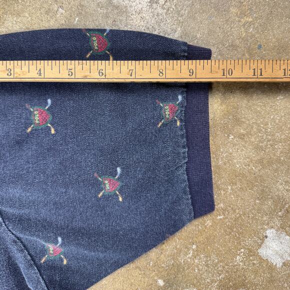 Vintage Polo Ralph Lauren Men’s Large‎ Golf Crest Polo Shirt USA Made Navy 90s - Picture 9 of 9